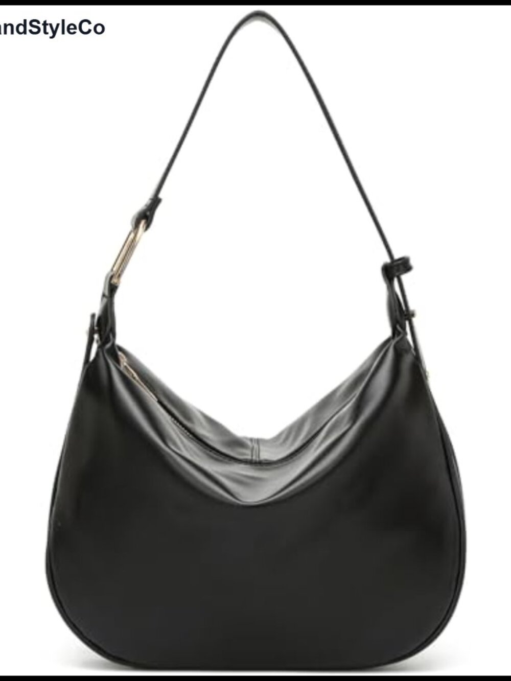 Soft Faux Leather Hobo Shoulder Bag with Adjustable Strap, Tote Purse
